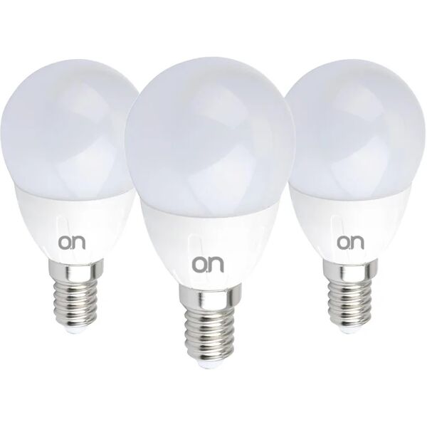 on set da 3 lampadine led, goccia, opaco, luce calda, 5w=400lm (equiv 35 w), 270° ,