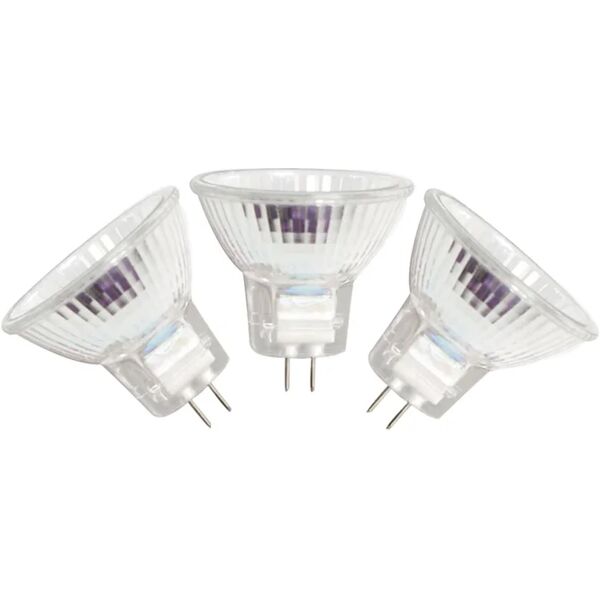 lexman set da 3 lampadine alogeno, faretto, trasparente, luce calda, 16w=180lm (equiv 20 w), 36° ,