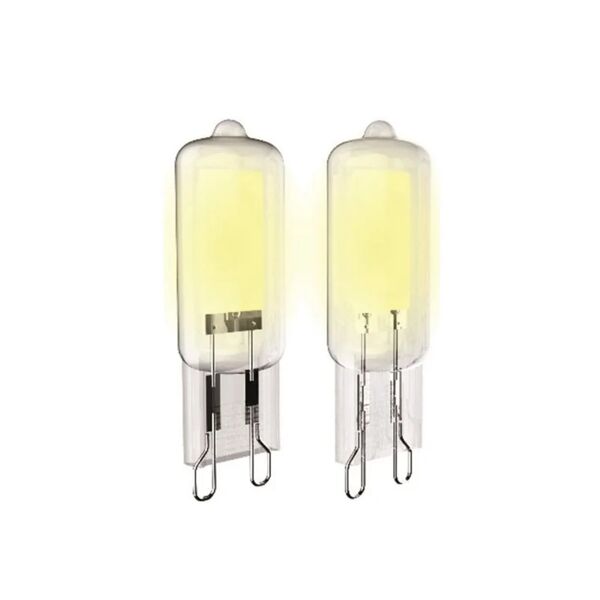 xanlite set da 2 lampadine led, capsula, trasparente, luce calda, 3.7w=400lm (equiv 40 w), 250° ,