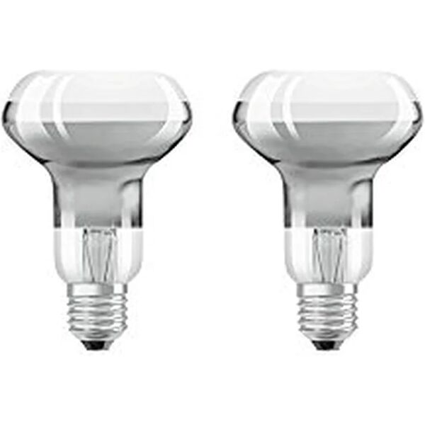 osram set da 2 lampadine led, faretto, opaco, luce calda, 4w=360lm (equiv 30 w), 60° ,