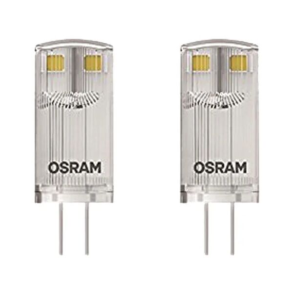 osram set da 2 lampadine led, capsula, trasparente, luce calda, 0.9w=100lm (equiv 10 w), 0° ,