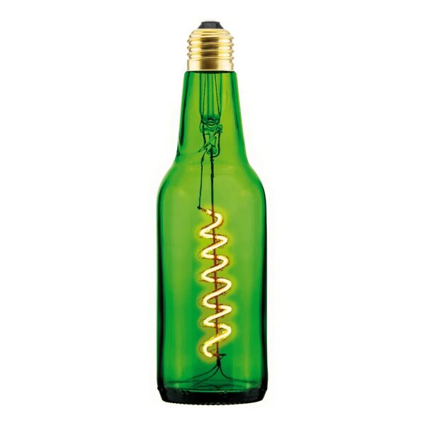 on lampadina green beer, led, bottiglia, luce calda, 8w=250lm (equiv 25 w), 300° ,