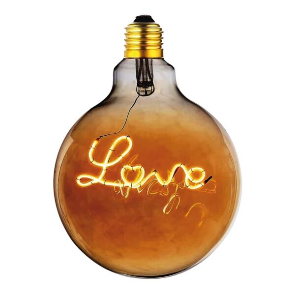 on lampadina love, led, globo, ambrato, luce calda, 4w=180lm (equiv 20 w), 360° ,