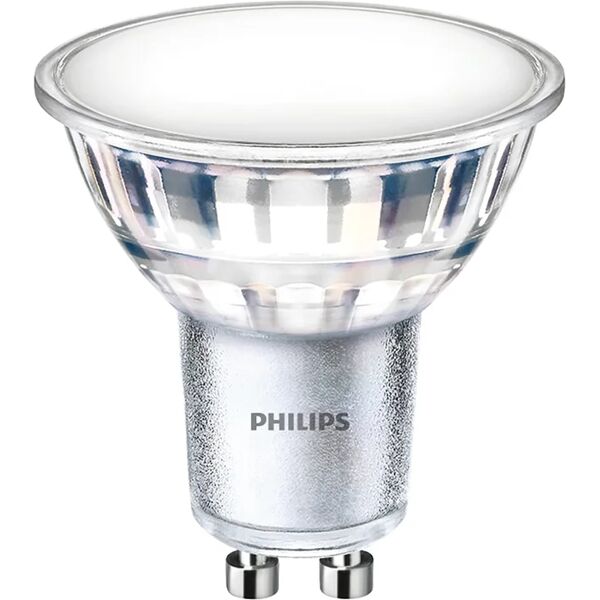 philips lampadina led, faretto, trasparente, luce calda, 5w=550lm (equiv 50 w), 120° ,