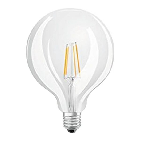osram lampadina led filamento, globo, trasparente, luce calda, 7w=806lm (equiv 60 w), 300° dimmerabile,