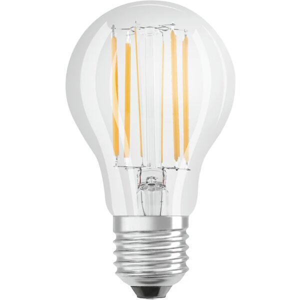 osram lampadina led, goccia, trasparente, luce calda, 8.5w=1055lm (equiv 75 w), 320° dimmerabile,