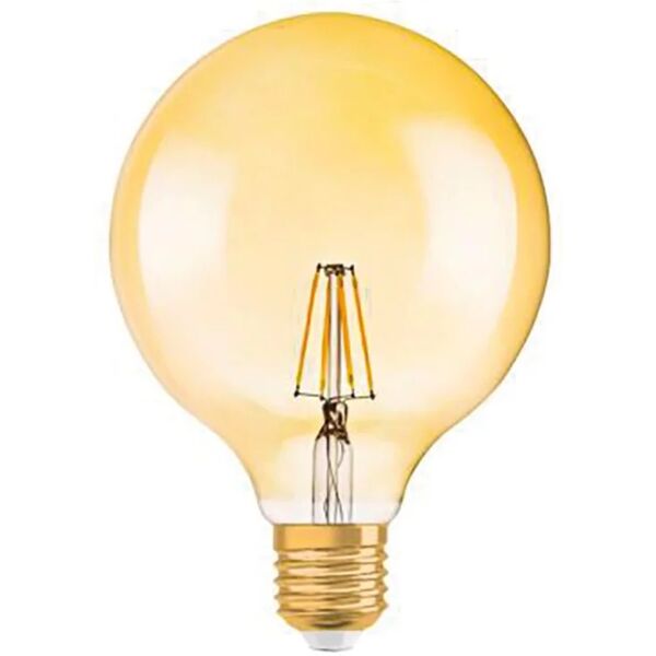 osram lampadina led, globo, ambrato, luce calda, 6.5w=725lm (equiv 55 w), 320° dimmerabile,