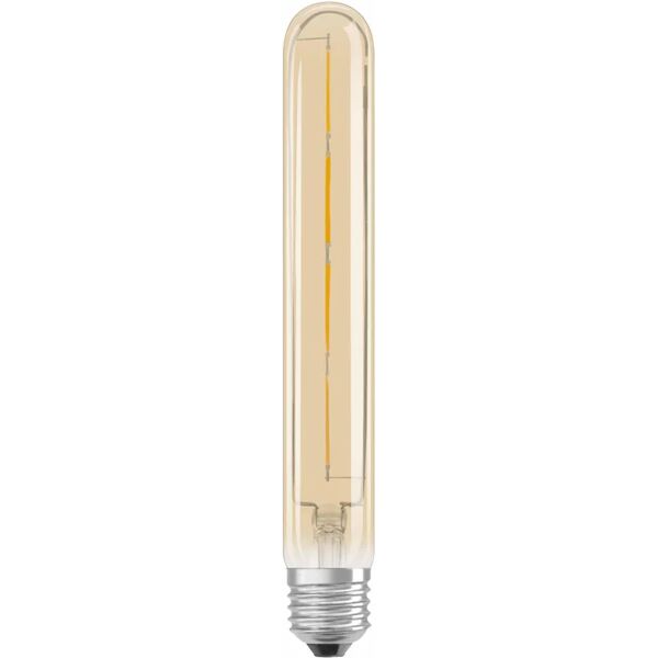 osram lampadina led filamento, tubo, metallo oro, luce calda, 5w=400lm (equiv 35 w), 300° ,