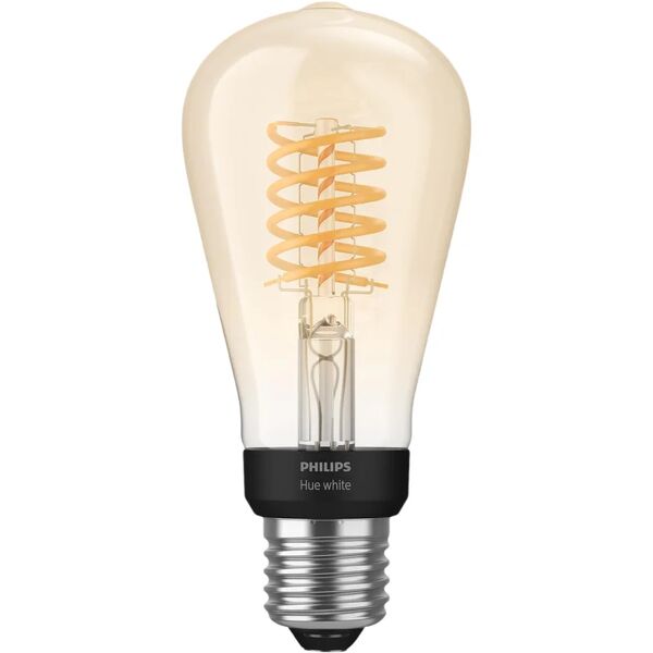 philips lampadina smart 34298900, led, goccia, trasparente, luce calda, 7w=550lm (equiv 70 w), 150° dimmerabile,