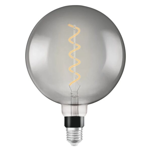 osram lampadina led filamento, globo, fumé, luce calda, 4w=110lm (equiv 12 w), 340° dimmerabile,