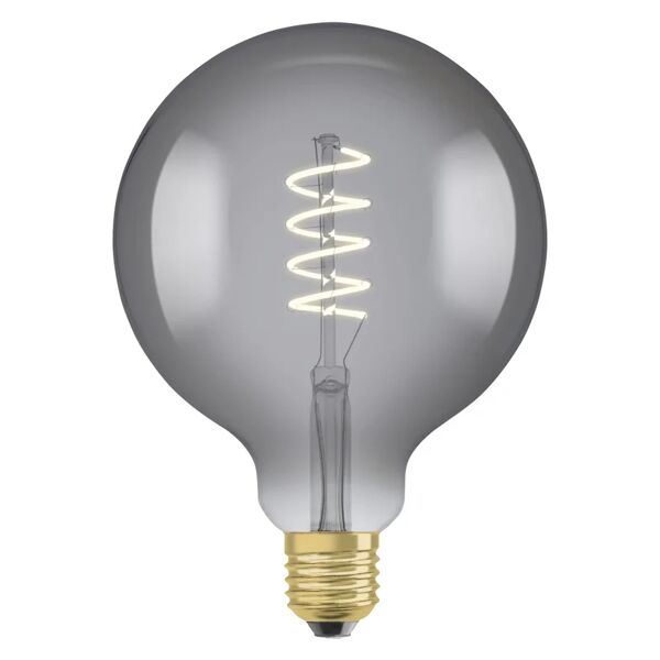 osram lampadina led filamento, globo, fumé, luce calda, 4w=140lm (equiv 15 w), 330° ,