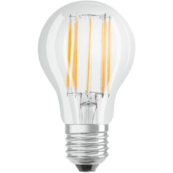 osram lampadina led filamento, goccia, trasparente, luce calda, 11w=1521lm (equiv 100 w), 300° ,