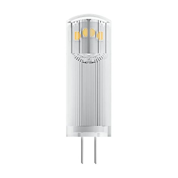 osram set da 3 lampadine led, capsula, trasparente, luce calda, 1.8w=200lm (equiv 20 w), 0° ,