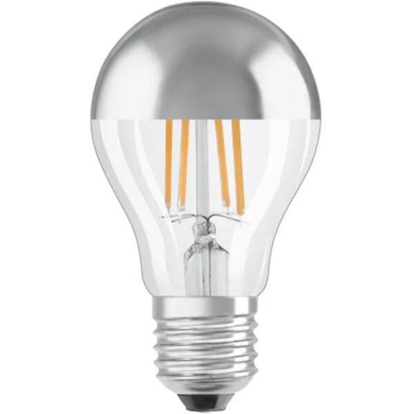 osram lampadina led filamento, goccia, argentato, luce calda, 6.5w=650lm (equiv 50 w), 300° dimmerabile,