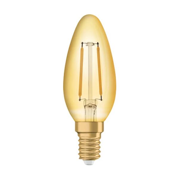 osram lampadina led filamento, oliva, ambrato, luce calda, 1.5w=120lm (equiv 12 w), 300° ,