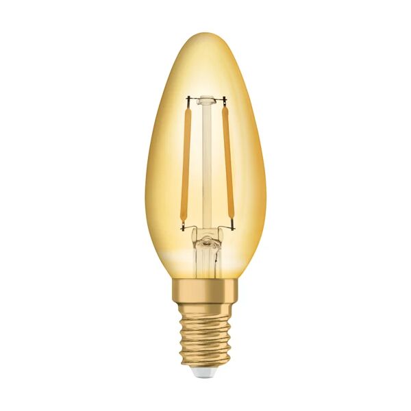 osram lampadina led filamento, oliva, ambrato, luce calda, 2.5w=220lm (equiv 22 w), 300° ,