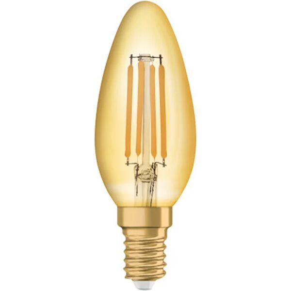 osram lampadina led filamento, oliva, ambrato, luce calda, 4w=420lm (equiv 40 w), 300° ,