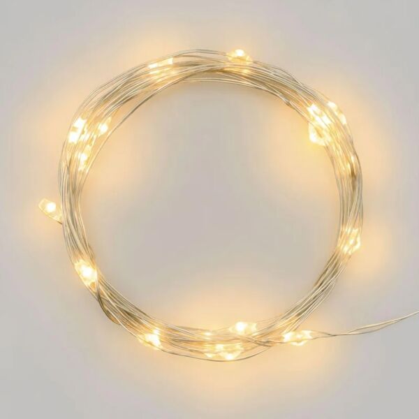 leroy merlin catena luminosa 100 lampadine led bianco caldo micro 1 m