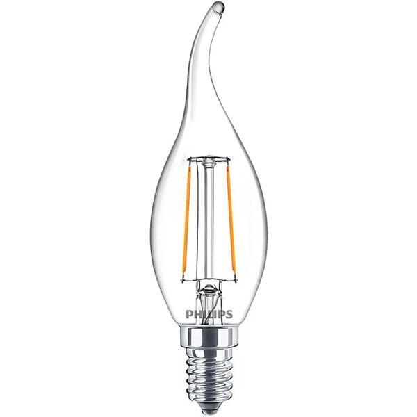 philips lampadina led, colpo di vento, trasparente, luce calda, 25w=250lm (equiv 25 w), 360° ,