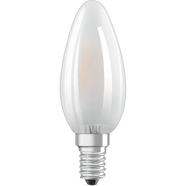 osram lampadina risparmio energetico, led, oliva, opaco, luce calda, 4.8w=470lm (equiv 40 w), 300° dimmerabile,