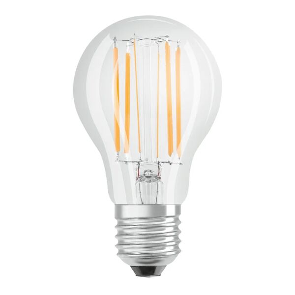 osram lampadina led, goccia, trasparente, luce naturale, 8w=1.055lm (equiv 75 w), 300° dimmerabile,