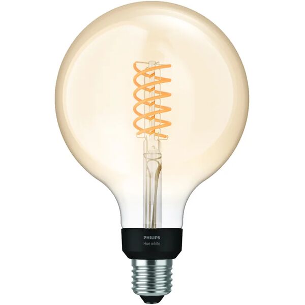 philips lampadina smart led, globo, trasparente, luce calda, 7w=550lm (equiv 7 w), 150° dimmerabile,