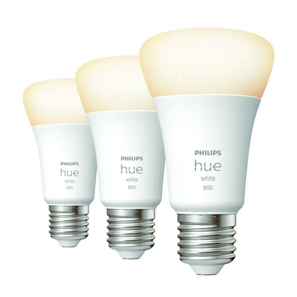 philips set da 3 lampadine led, goccia, opaco, luce calda, 9w=806lm (equiv 60 w), 42° dimmerabile,