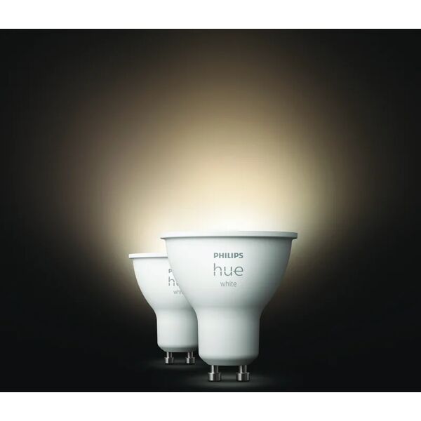 philips set da 2 lampadine 34014500, led, faretto, opaco, luce calda, 5.5w=400lm (equiv 40 w), 43° dimmerabile,