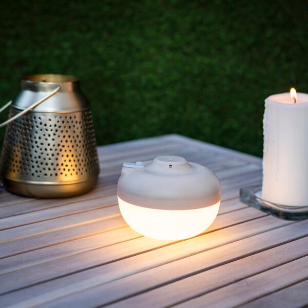 newgarden lampada da esterno senza fili cherry bulb battery blanca 9w h 12 cm, in polietilene, luce bianco caldo, led