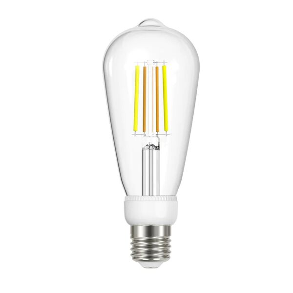 lexman lampadina smart led, edison, trasparente, cct, 7w=806lm (equiv 60 w), 320° ,