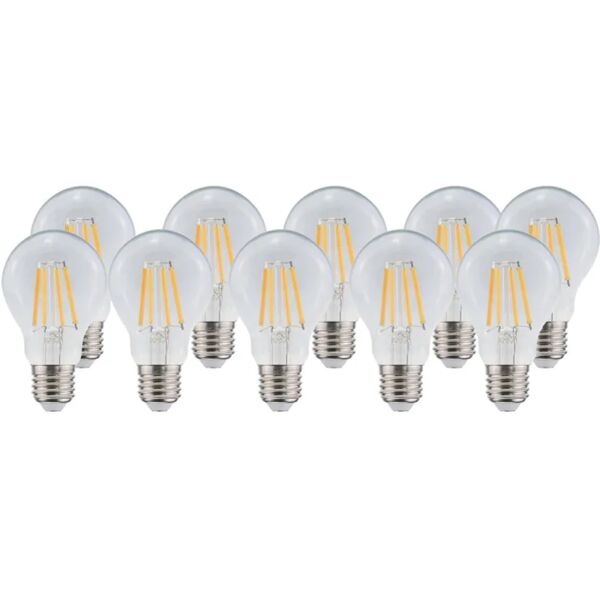 botlighting set da 10 lampadine kai, led, goccia, trasparente, luce calda, 7w=806lm (equiv 60 w), 330° ,