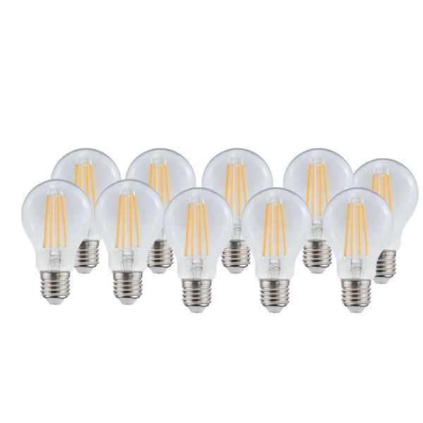 botlighting set da 10 lampadine kai, led, goccia, trasparente, luce calda, 8.5w=1055lm (equiv 75 w), 330° ,