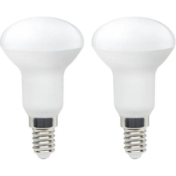 lexman set da 2 lampadine led, faretto, smerigliato, luce calda, 4.2w=470lm (equiv 40 w), 120° ,