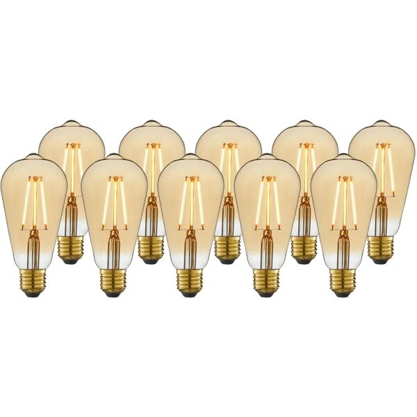 lexman set da 10 lampadine led, goccia, ambrato, luce calda, 5w=300lm (equiv 28 w), 360° ,