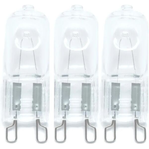 lexman set da 3 lampadine alogeno, specifico, smerigliato, luce calda, 57w=920lm (equiv 75 w), 360° dimmerabile,