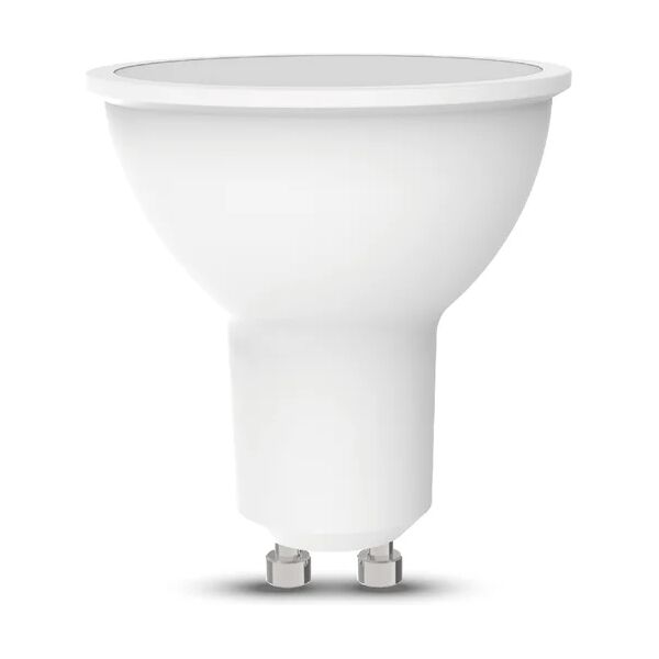 lexman set da 6 lampadine led, faretto, opaco, luce calda, 5.4w=510lm (equiv 50 w), 100° ,