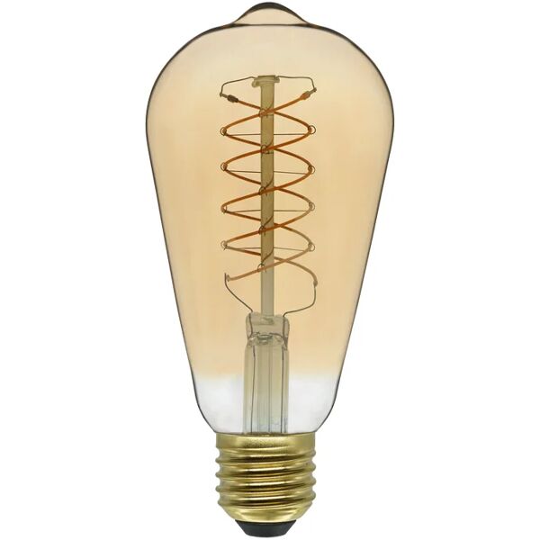 lexman lampadina led filamento, edison, ambrato, luce calda, 4.8w=500lm (equiv 45 w), 330° ,