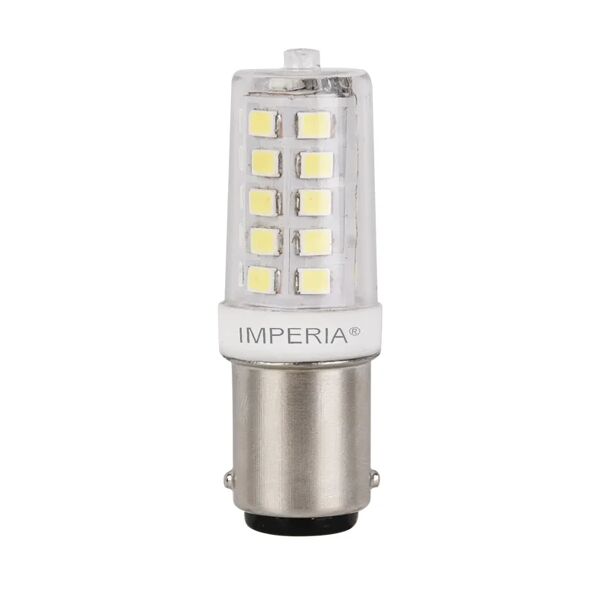 imperia lampadina tubolarina macchina da cucire ba15d, led, capsula, trasparente, luce calda, 3.5w=420lm (equiv 3,5 w), 200° ,