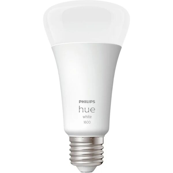 philips lampadina smart hue white, led, goccia, trasparente, luce calda, 15.5w=1521lm (equiv 15.5 w), 200° dimmerabile,