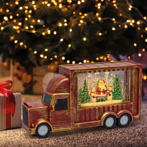 leroy merlin lanterna natalizia camion coca cola 4 lampadine bianco caldo h 17 cm