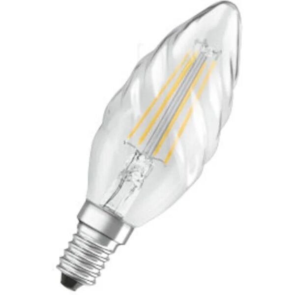 osram lampadina led parathom classic b e14 4w luce calda 827 ledvance  tortiglione