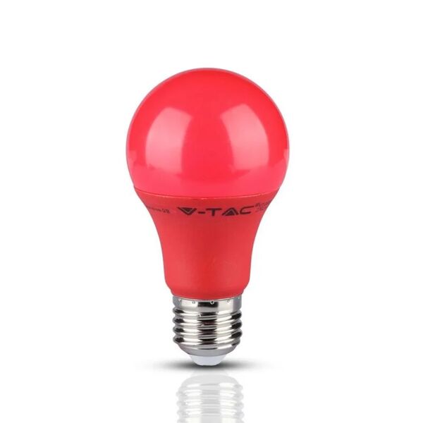 v-tac lampadina led e27 9w a60 colore rosso