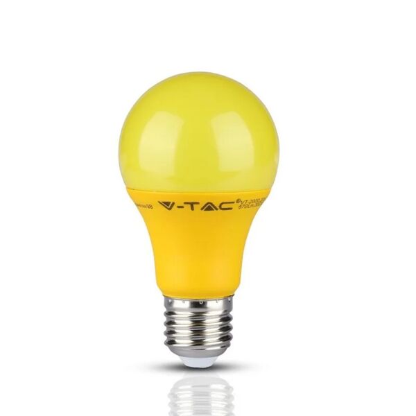 v-tac lampadina led e27 9w a60 colore giallo