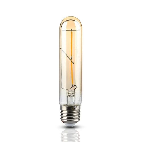 v-tac lampadina led e27 2w 100lm/w t30 filamento ambrato 2200k