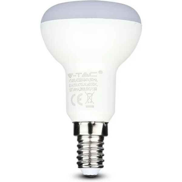 v-tac lampadina led chip samsung e14 6w r50 6400k