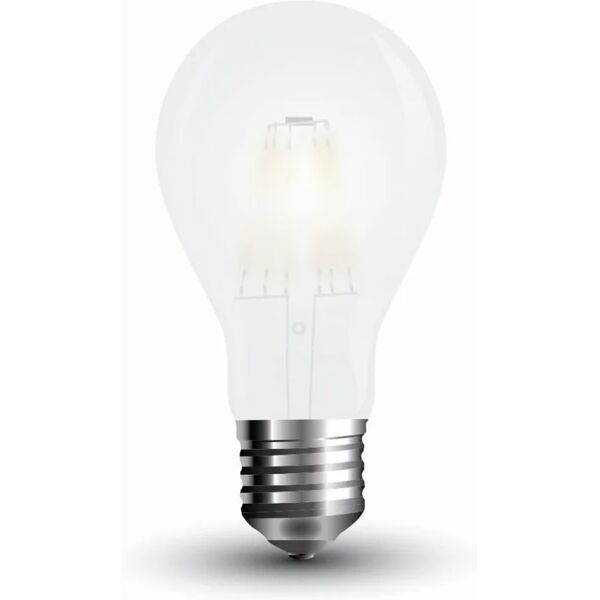 v-tac lampadina led e27 4w 100lm/w a60 filamento satinato 2700k