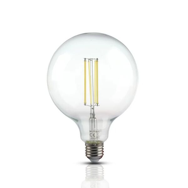 v-tac lampadina led e27 12,5w g125 filamento 2700k