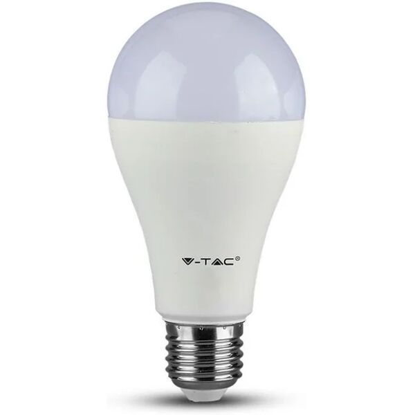 v-tac lampadina led e27 15w 100lm/w a65 4000k (blister 2 pezzi)