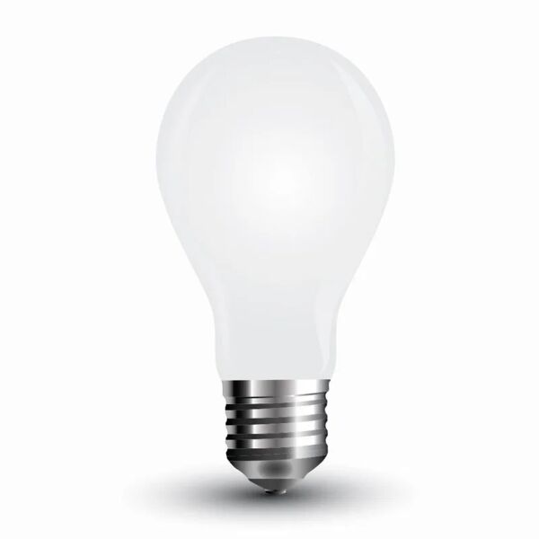 v-tac lampadina led e27 4w 100lm/w a60 filamento bianco 6400k