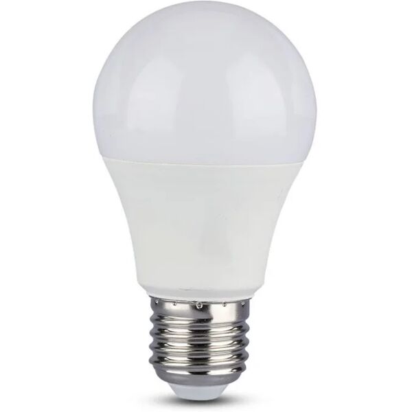 v-tac lampadina led e27 9w a60 con sensore di movimento e crepuscolare 3000k